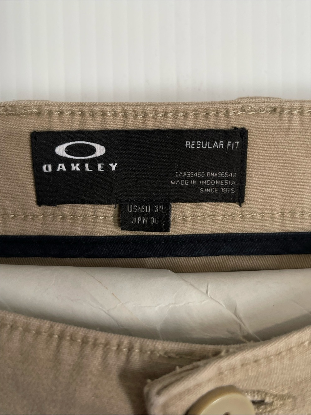 Oakley Men's Tan Chinos - Straight Leg Casual Pants - Picture 6 of 6